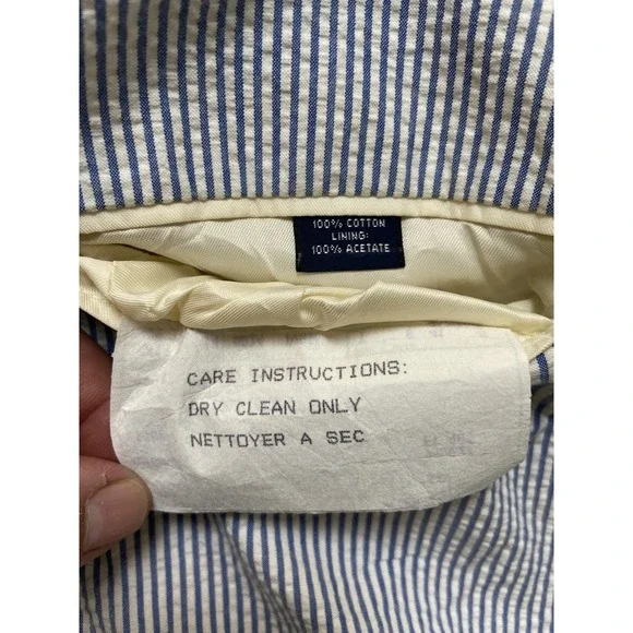 Polo Ralph Lauren Seersucker Blazer/Jacket, Size Med